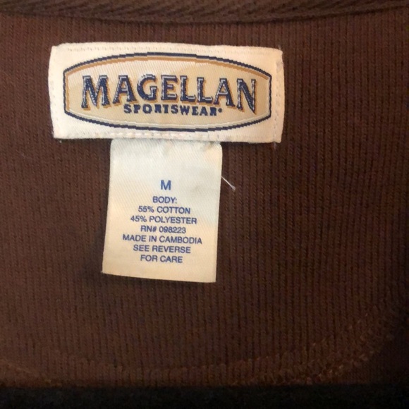 Magellan chocolate brown zip up ribbed knit jacket - Picture 2 of 7